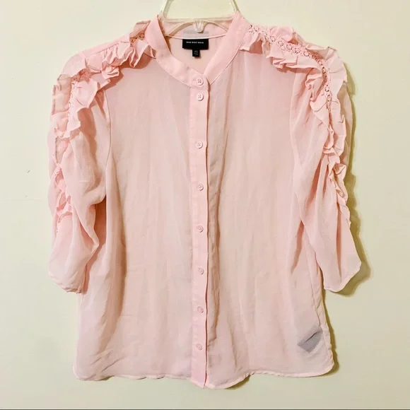 š„3/$10 or 5/$15 SALEš„ Who What Wear Top Blouse - Light Pink - Sz XS - Picture 3 of 10